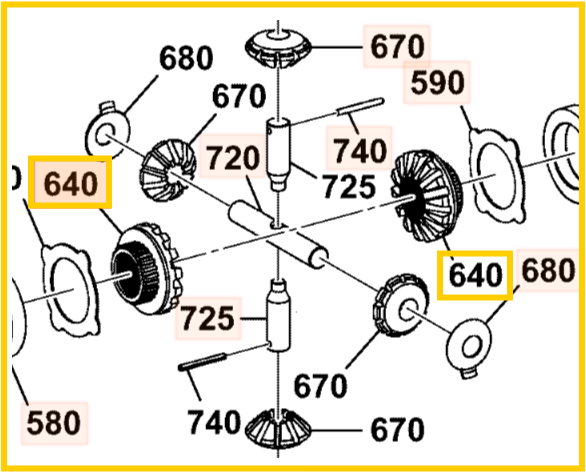 Шестерня дифференциала JCB 334/L6110