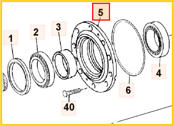 Ступица дифференциала JCB 10/300109