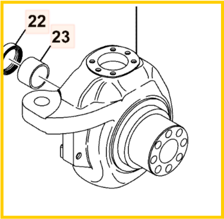 Поворотный кулак JCB 333/D1789