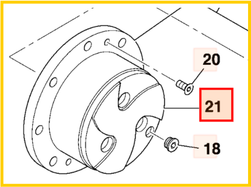 Крышка бортового редуктора JCB 10/301230