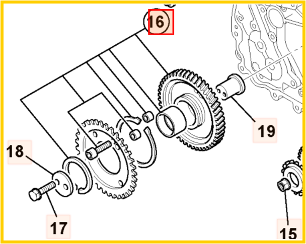 Шестерня двигателя JCB 02/802438