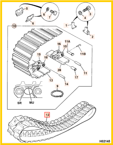 Гусеница резиновая JCB 232/35100