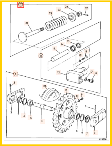 Натяжитель гусеницы JCB 232/21600