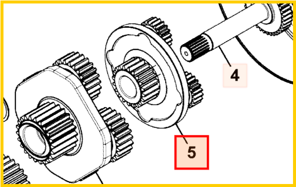 Шестерня планетарная JCB 336/C7669