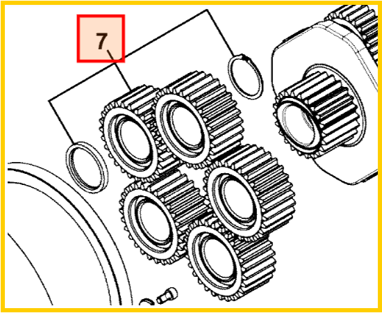 Шестерня планетарная JCB 336/C7712