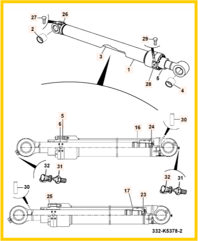 Комплект уплотнений JCB 333/F1927