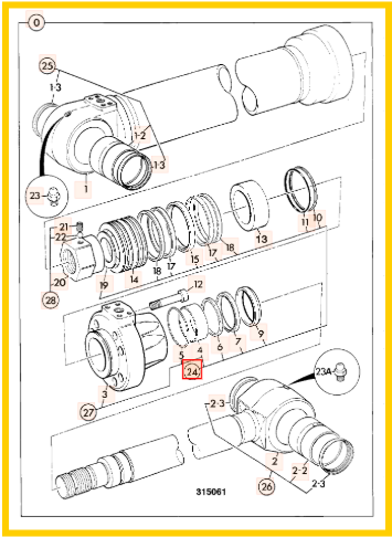 Комплект уплотнений JCB 6900/0801