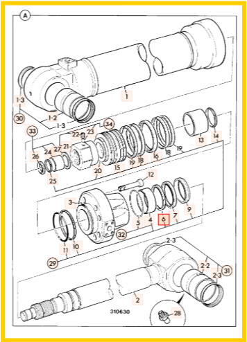 Комплект уплотнений JCB 6900/0754