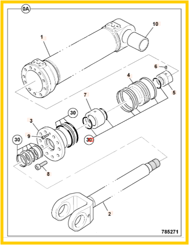 Комплект уплотнений JCB 991/10160