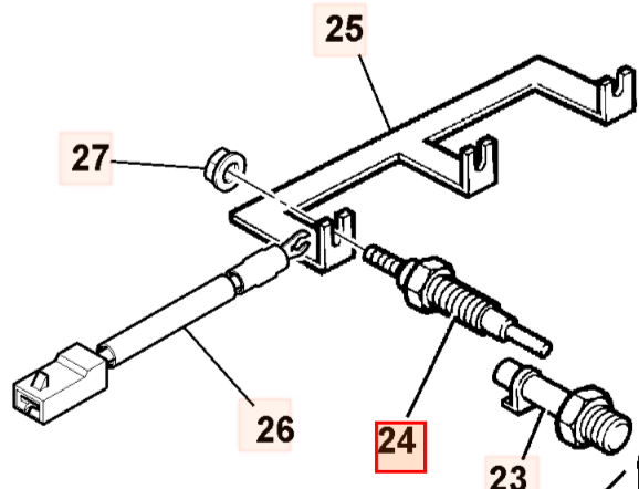 Свеча подогрева JCB 717/20249