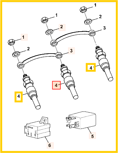 Свеча подогрева JCB 333/C1447