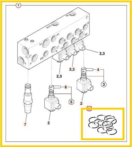 Комплект уплотнителей JCB 25/222694