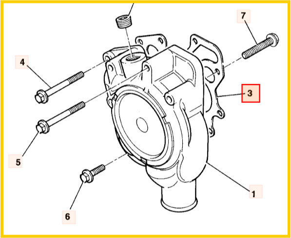 Прокладка помпы JCB 02/201539