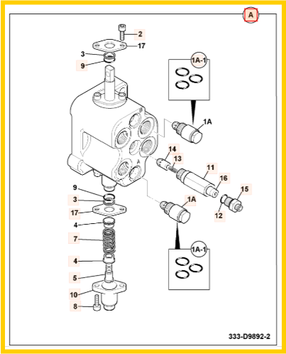 Клапан приоритета JCB 333/D9892