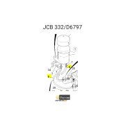 Шланг тормозной жидкости JCB 332/D6797, ​332-D6797, ​332D6797
